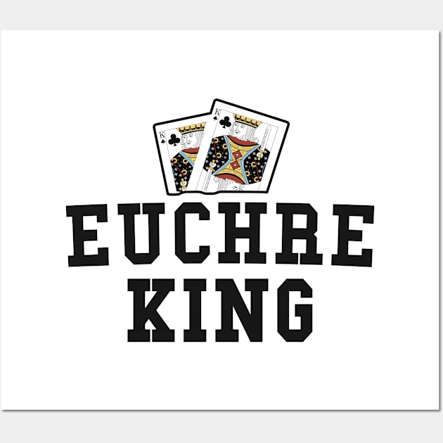 Funny Euchre Shirt For Men Euchre King Grandfather Gift Wall Art by 14thFloorApparel